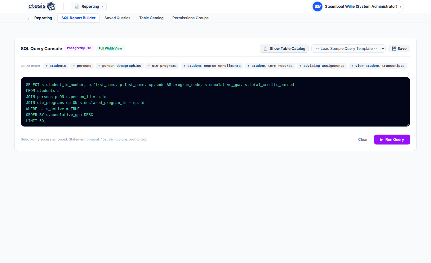 Ctesis Direct Query and Ad-Hoc Reporting Module